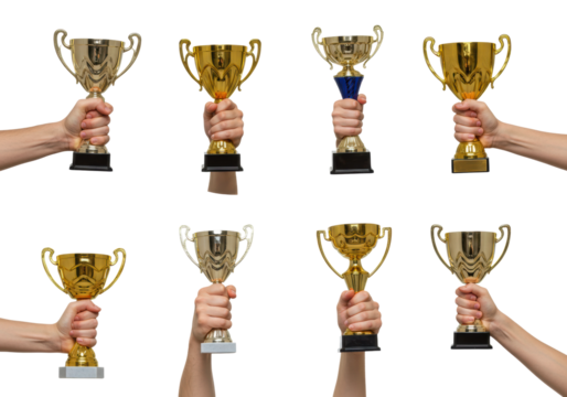 Celebratory event award ceremonies sports venue trophy display indoor environment viewpoint achievement recognition isolated PNG
