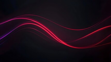 Abstract design featuring flowing, vibrant pink and purple lines against a dark backdrop.