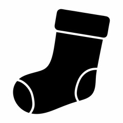 A silhouette of a classic Christmas stocking waiting to be filled