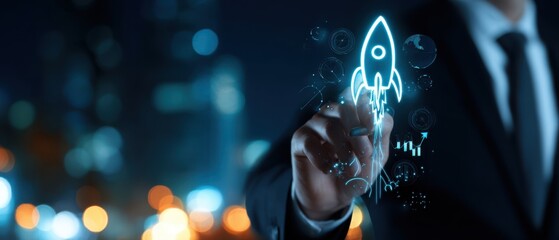 The innovative rocket launch concept for business and growth in a digital world.