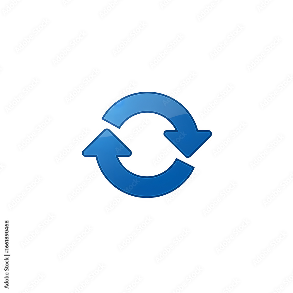 Fototapete blue refresh icon png – circular arrow symbol for ui/ux and web design – isolated on transparent bac