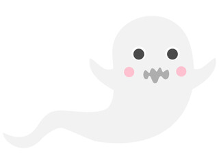 Cartoon Illustration of a Spooky Ghost
