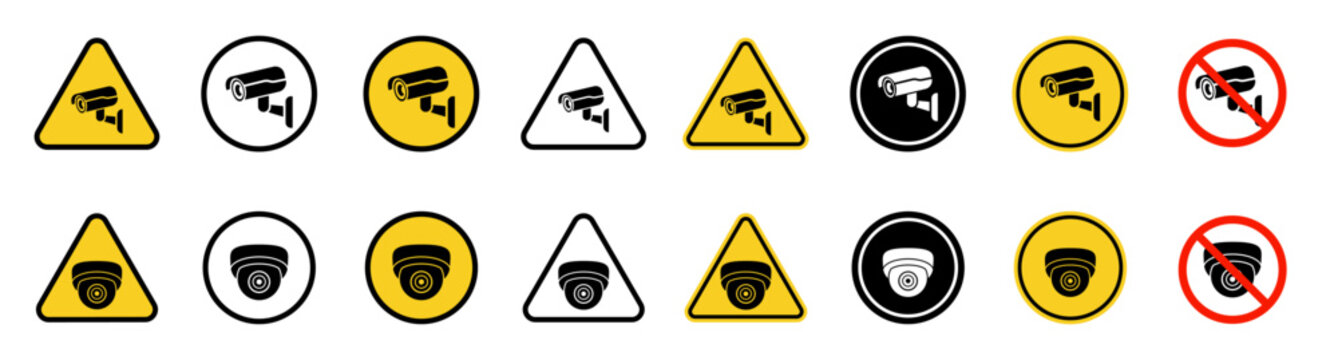 Camera icon. Cctv icons. Security camera vector set. Video camera icon.