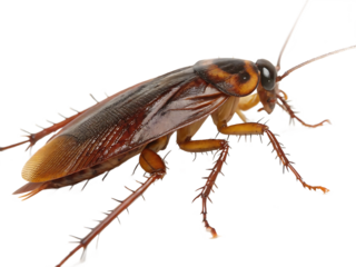 Detailed Close up of a Cockroach on a Black Background Perfect for Education and Pest Control Illustrations and Articles