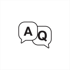 Fototapeta premium Frequently Asked Questions Illustration Featuring Speech Bubbles with the Letters A and Q Representing the Inquiry Process