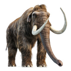 Obraz premium A woolly mammoth standing against a transparent background