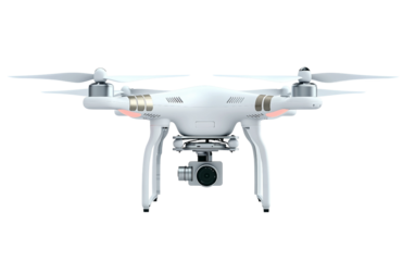 Drone used for atmospheric science with compact design for weather research and environmental monitoring isolated on transparent background PNG