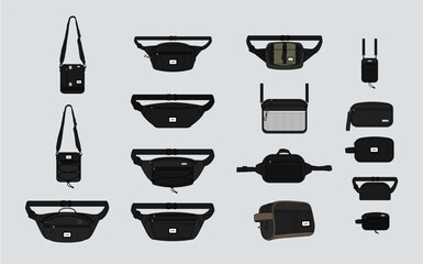 Minimalist Sling Bag & Waist Bag Mockup Collection