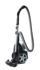 One vacuum cleaner on white background. Household appliance