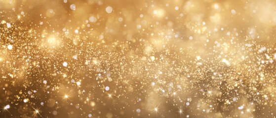The Glimmering Gold Sparkles Creating a Magical Festive Atmosphere