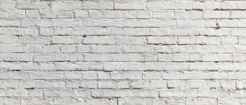 Fototapeta The white brick wall providing a clean and minimalistic backdrop for design.