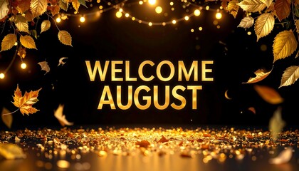Welcoming August with Falling Leaves and Golden Lights