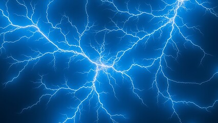 Fractal-like neon electricity branching in a cosmic void, depicting natural energy patterns.