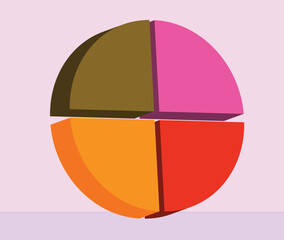Colorful Pie Chart Infographic on White Background