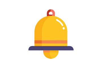 Hardhat service bell icon vector illustration of a construction safety symbol