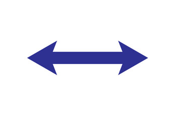 Blue arrow pointed right and left side
