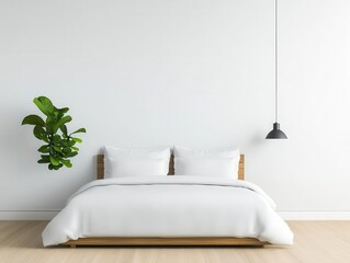 Bedroom with builtin wardrobe and clean midcentury finishes, functional design flow