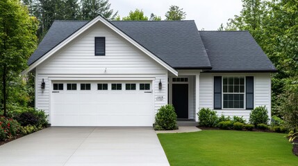 Lowprofile home with horizontal emphasis and clean architectural rhythm, functional form