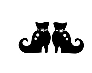 Witch footwear illustration