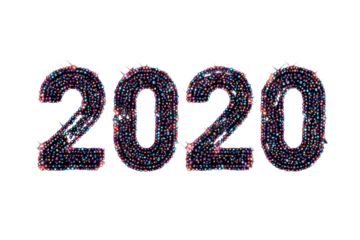 set of 2020 text design