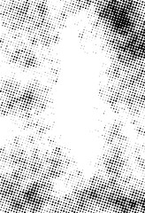Seamless halftone black dot pattern on white background, perfect for vintage design, retro effects, comic art, or print textures.