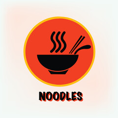 Noodle logo for food advisement 