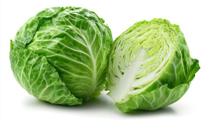 Fototapeta premium Two fresh green cabbages