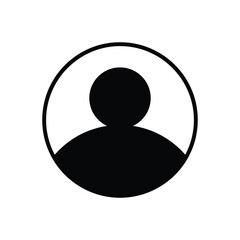 User profile icon vector. Avatar or person icon. Person and Profile, User silhouette isolated on background