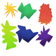 Retro Grunge Abstract Shape Elements