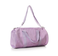 One stylish sports bag isolated on white