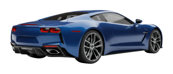 High-speed car showcase automotive exhibition 3d render studio environment rear performance concept isolated PNG