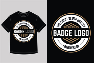 Limited edition badge logo tshirt design for retro fashion branding