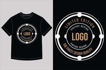 Limited edition vintage logo tshirt design with finest quality badge