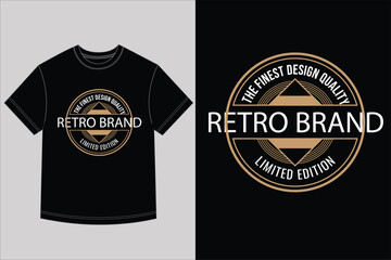 Retro Brand T Shirt Design Limited Edition Vintage Style Logo Graphic
