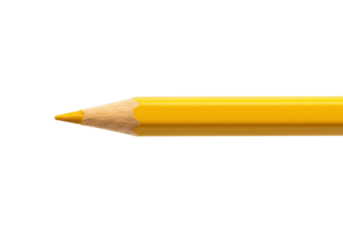 Creating art with a yellow pencil a perspective on drawing tools in creative environments isolated PNG
