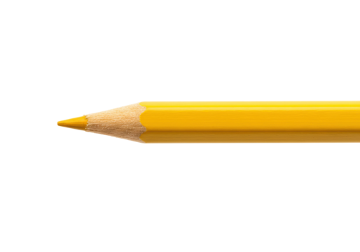 Creating art with a yellow pencil a perspective on drawing tools in creative environments isolated PNG