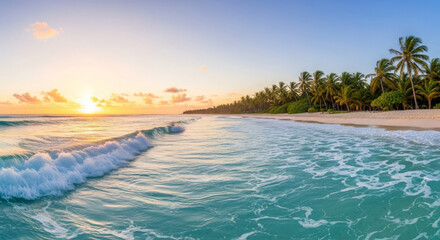 sunset on the beach