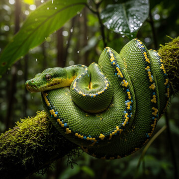 green tree python