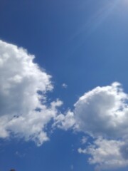 blue sky with clouds