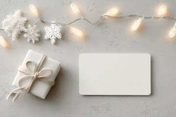 minimalist christmas celebration atmosphere in usa featuring clean background with ultrabright festive element