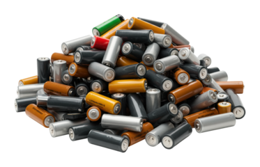 Recycling initiative for used batteries urban environment sustainable practices isolated PNG