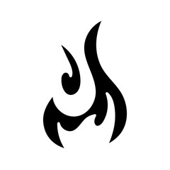 flame solid black style