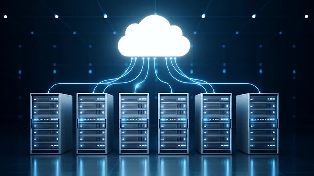 Cloud Computing Data Storage Server Room Connection