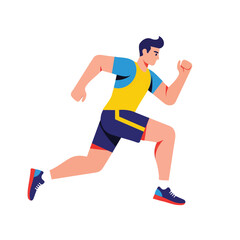 Vector design of a running athlete for advertising and motion graphics