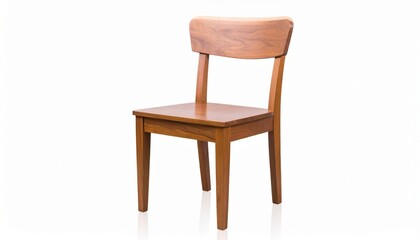 Fototapeta premium Wooden Chair: A simple, elegant wooden chair, crafted with precision, evokes a sense of warmth and timeless design. Its sturdy frame and classic silhouette, designed for both comfort and style.