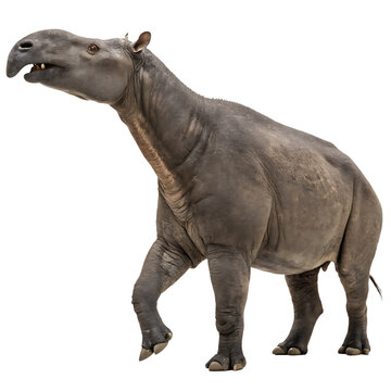 An Indricotherium the largest land mammal ever isolated on a transparent background png
