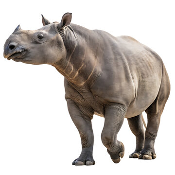 Paraceratherium also known as Indricotherium a giant prehistoric rhino isolated on a transparent background png
