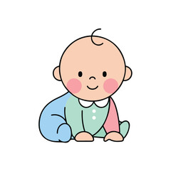 Baby icon vector design for advertising, animation and motion graphics