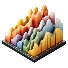Colorful 3D Representation of Audio Spectrum Analysis and Equalization Visualization