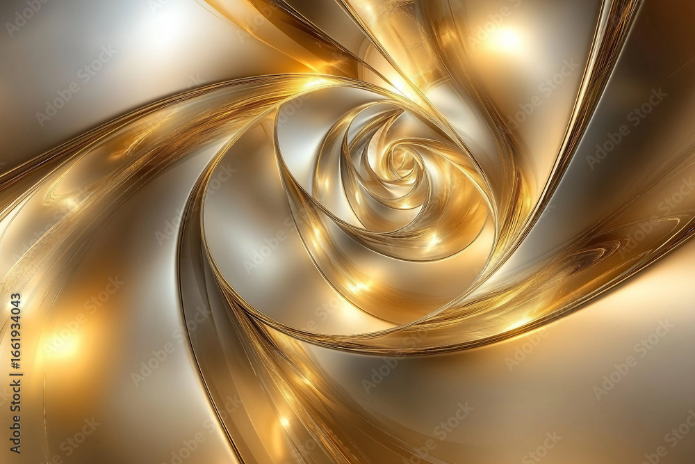 Poster abstract spiral tunnel with smooth curves and minimalist monochrome visual effect, generative ai